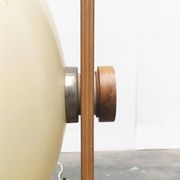 Swiss space-style floor lamp made of plastic and plywood from the 1960s.