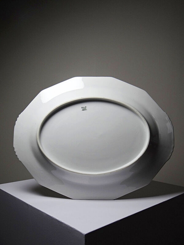 Plat de service Bernardaud porcelaine de Limoges décor floral années 20-50