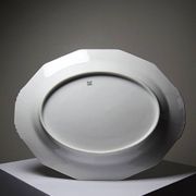 Service plate Bernardaud Limoges porcelain with floral decoration from the 1920s to 1950s.