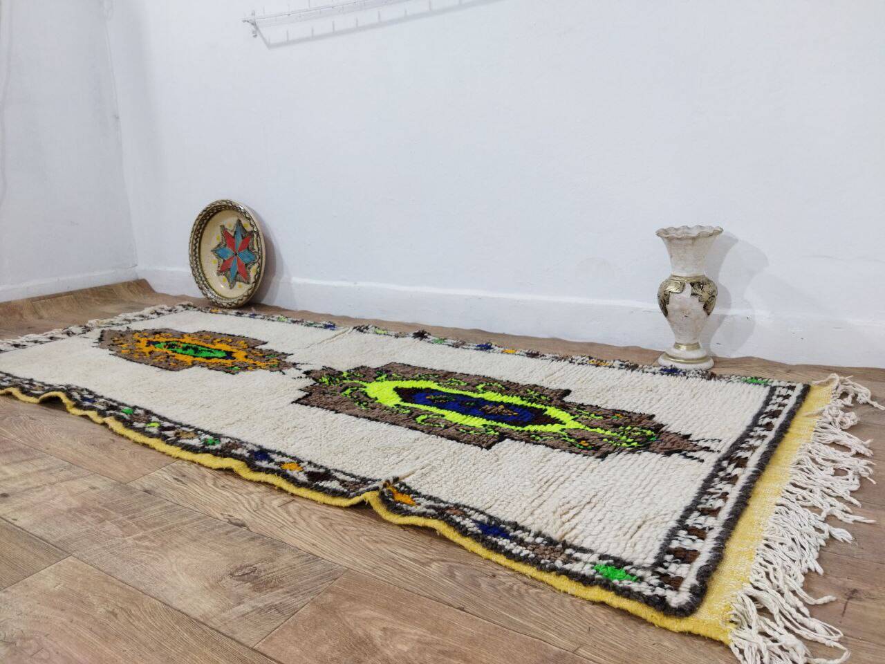 Handcrafted Moroccan Berber Rug 217 X 88