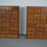 Armoire d'apothicaire vintage allemande en pin et chêne, années 1950