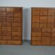 Vintage German pine & oak apothecary cabinet, 1950s