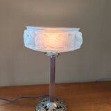 Art Deco lamp with floral decor