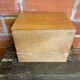 Vintage wooden storage cabinet with shelves