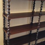Bookcase twisted wood shelf removable coil