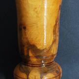 Vintage turned olive wood bowl