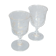 Two antique walking glasses with gold-painted floral decoration