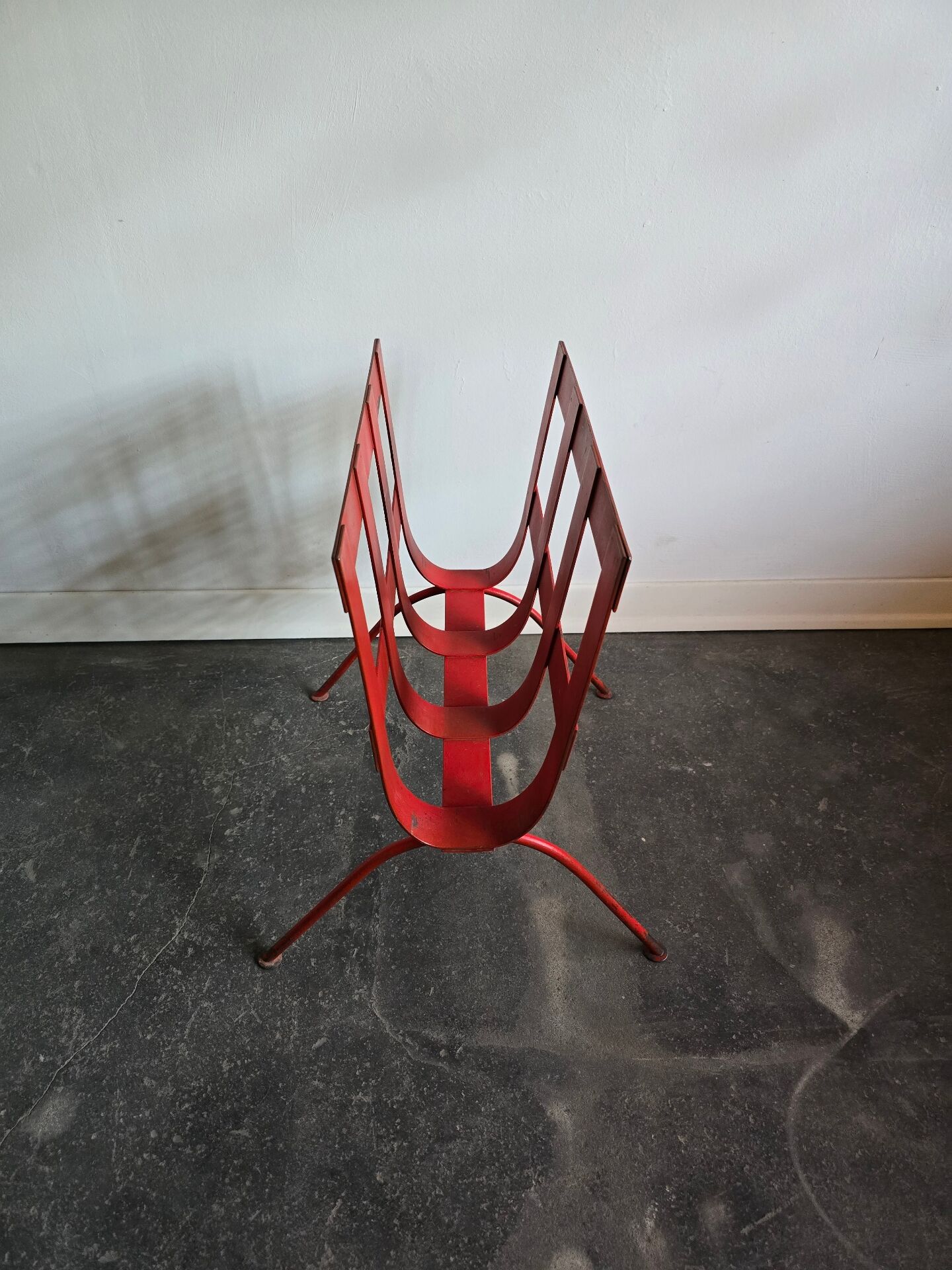 70s Metal Stand for Newspaper, Towel or Wood