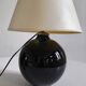 Black opaline ball lamp 1950