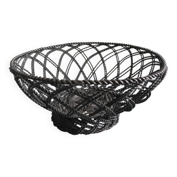 silver-plated metal basket vintage