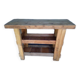 Old solid wood workbench furniture