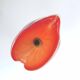 Vase soliflore en verre soufflé forme fleur vert et rouge