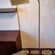 Mid century brass banker's adjustable floor lamp, 1970s