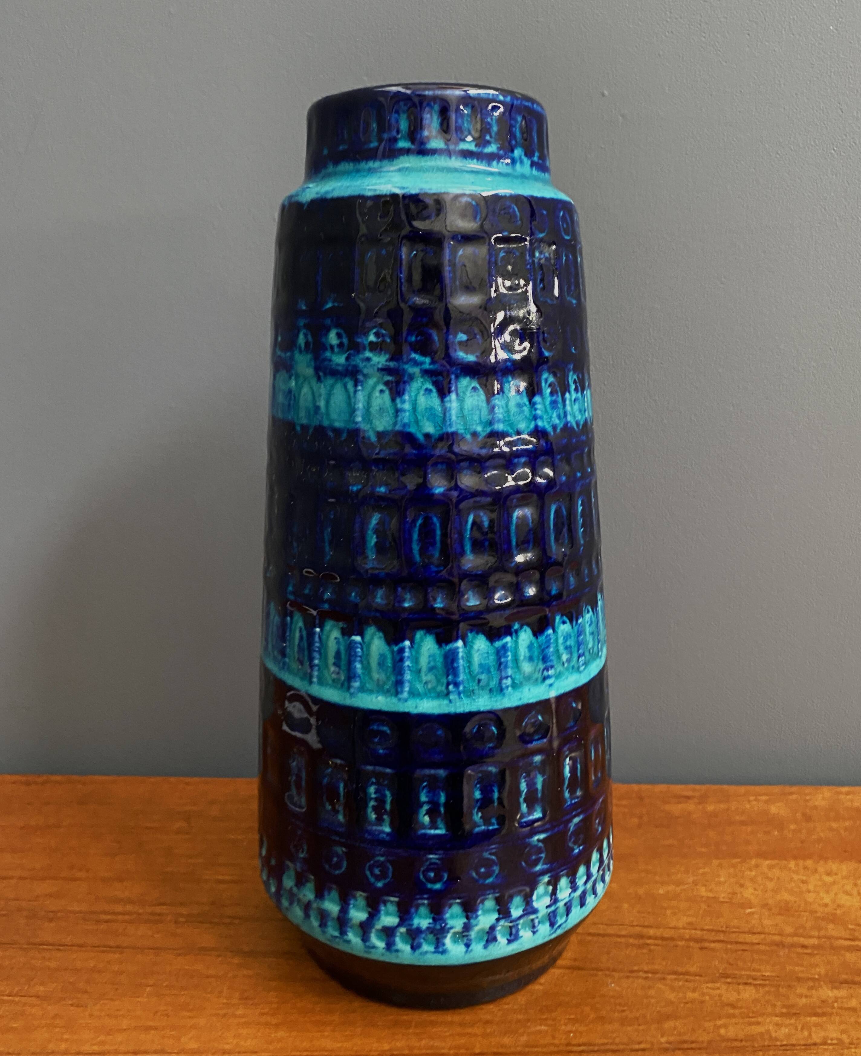 Scheurich blue ceramic vase model 260-30