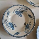 Set of 10 Deep Plates Sarreguemines Royat Models