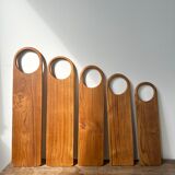 Cutting or presentation board of monoxyl teak with handle (T1)
