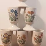 Set of 6 stoneware mazagrans