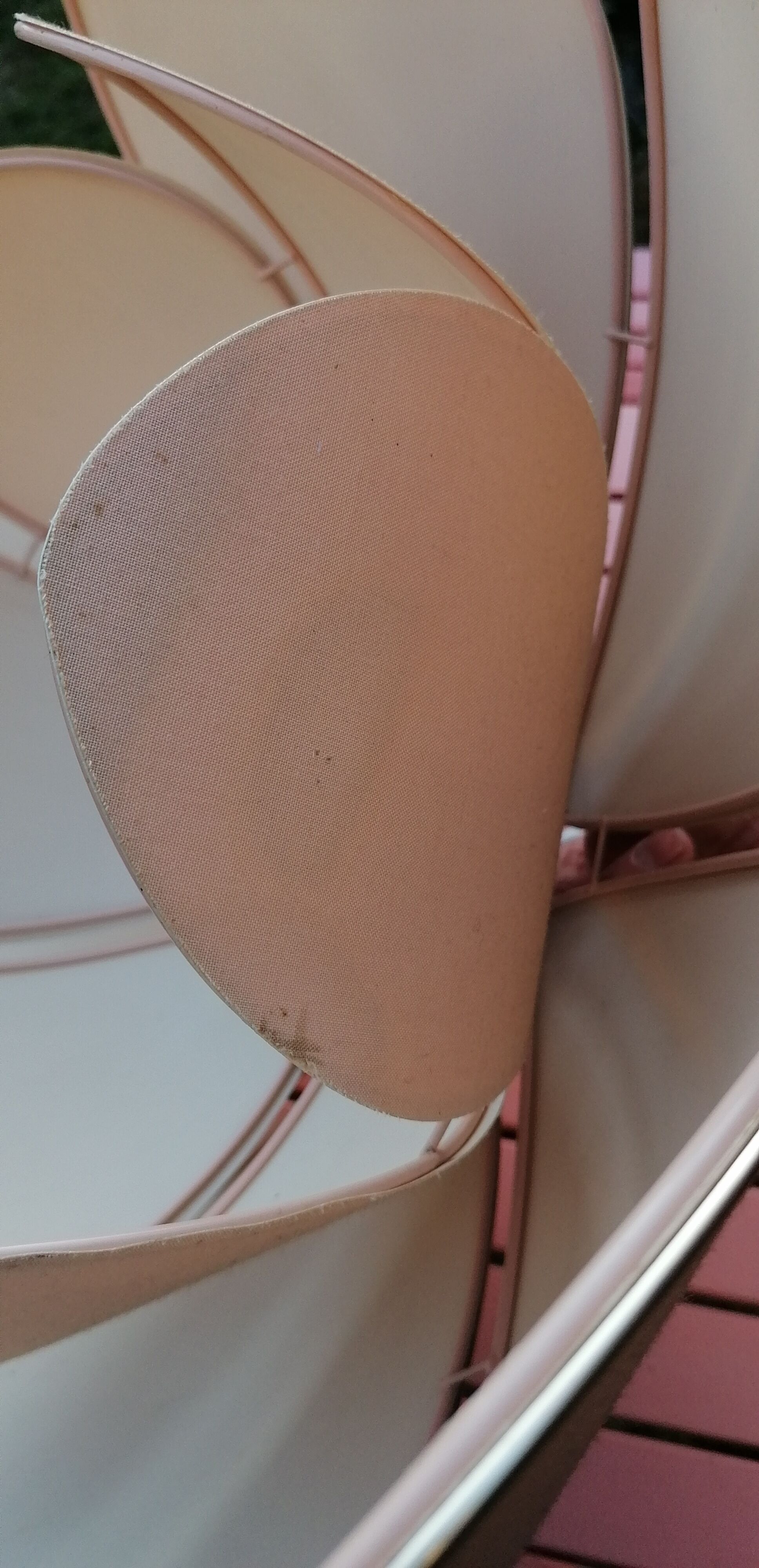 Hanging Altus Robert de Schuytener, lotus flower lamp, vintage pink 60s brass