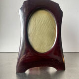 Art deco mahogany wooden frame, measurement 22.5 cm x 15 cm  convex glass  13.5 cm x 8.5 cm