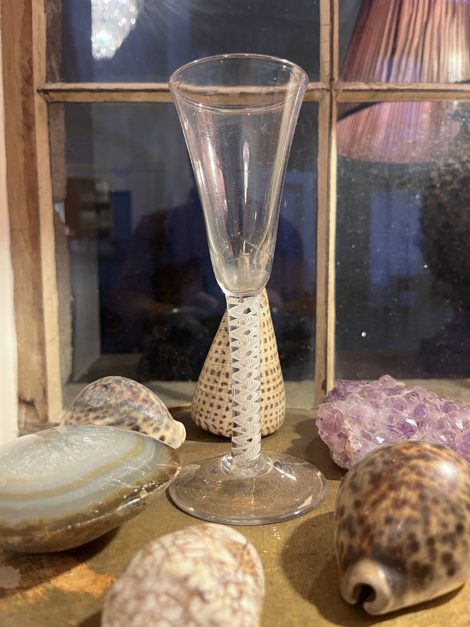 Verre twist fin XVIIIe siècle