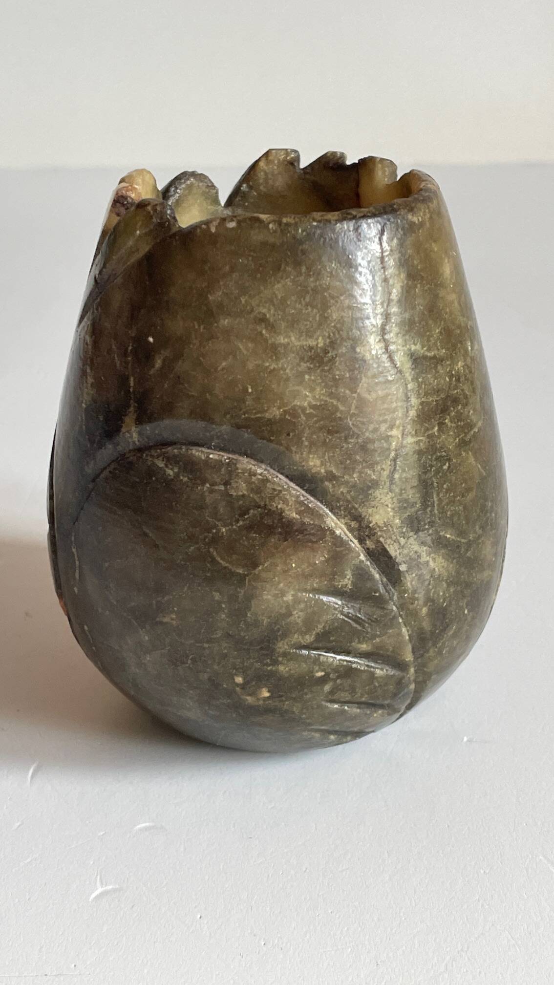 Alabaster stone candle holder made in italy vintage