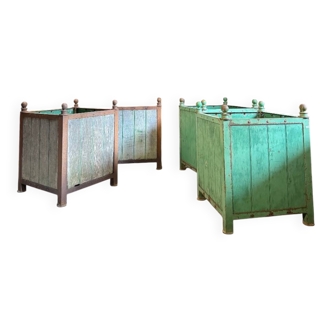 Set of 4 monumental orange tree planters from the Art Deco period.