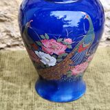 Peacock ceramic vase