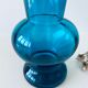 Old blue duck vase with collar
