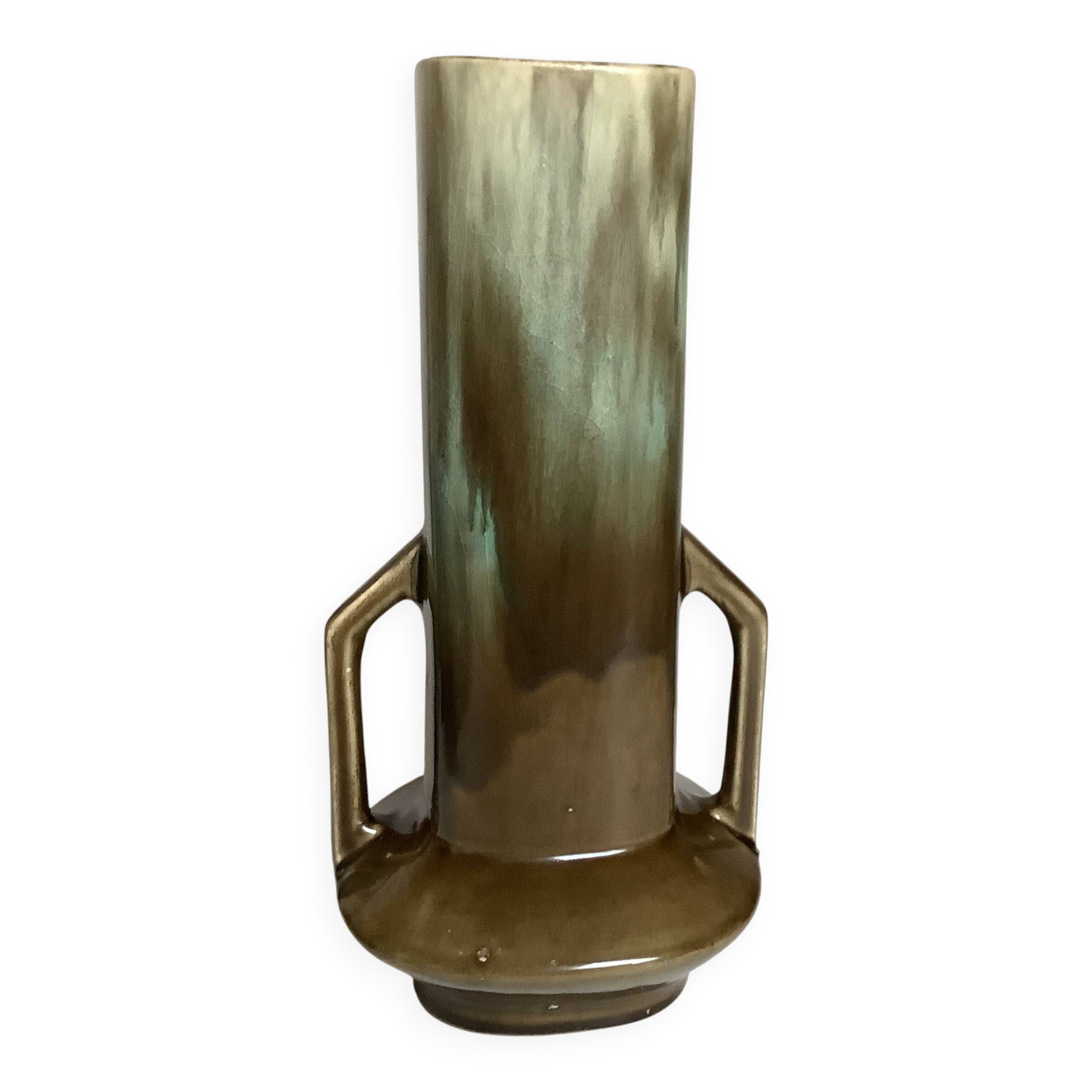 Large flamed ceramic vase Art Nouveau