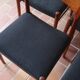 4 vintage Scandinavian chairs in teak and blue fabric - Model 26 by Henning Kjærnulf