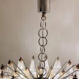 Mid-Century Murano Glass Chandelier "Polyhedr" by Carlo Scarpa for Venini, Italy, 1960s