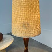 Scandinavian diabolo floor lamp in teak by Parker Knoll, 1960s