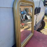 Napoleon III Mirror Wood and Gilded Stucco