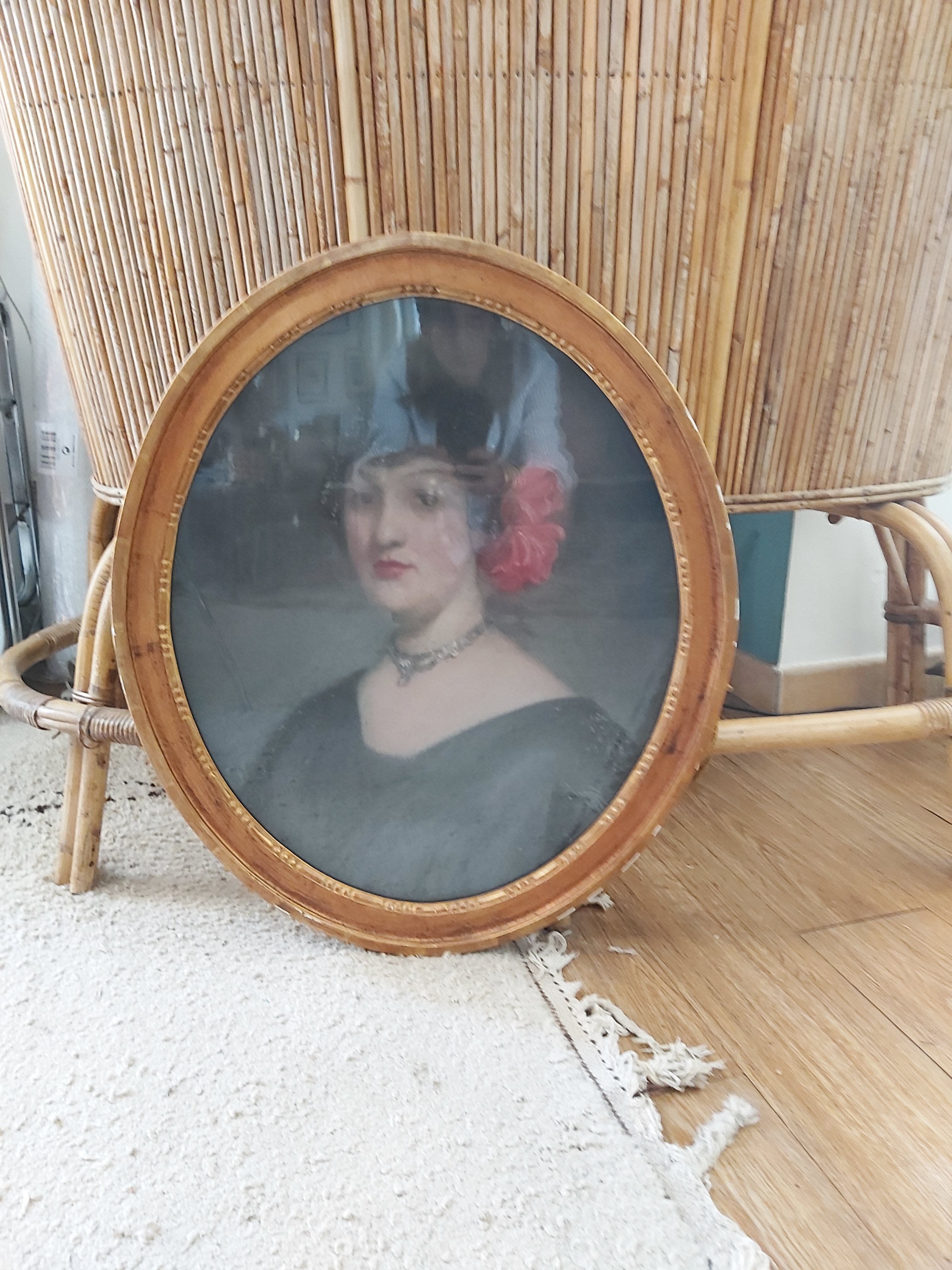 19th century medallion painting