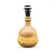 Pied de lampe boule en gres pyrite style La borne Tiffoche Deblander