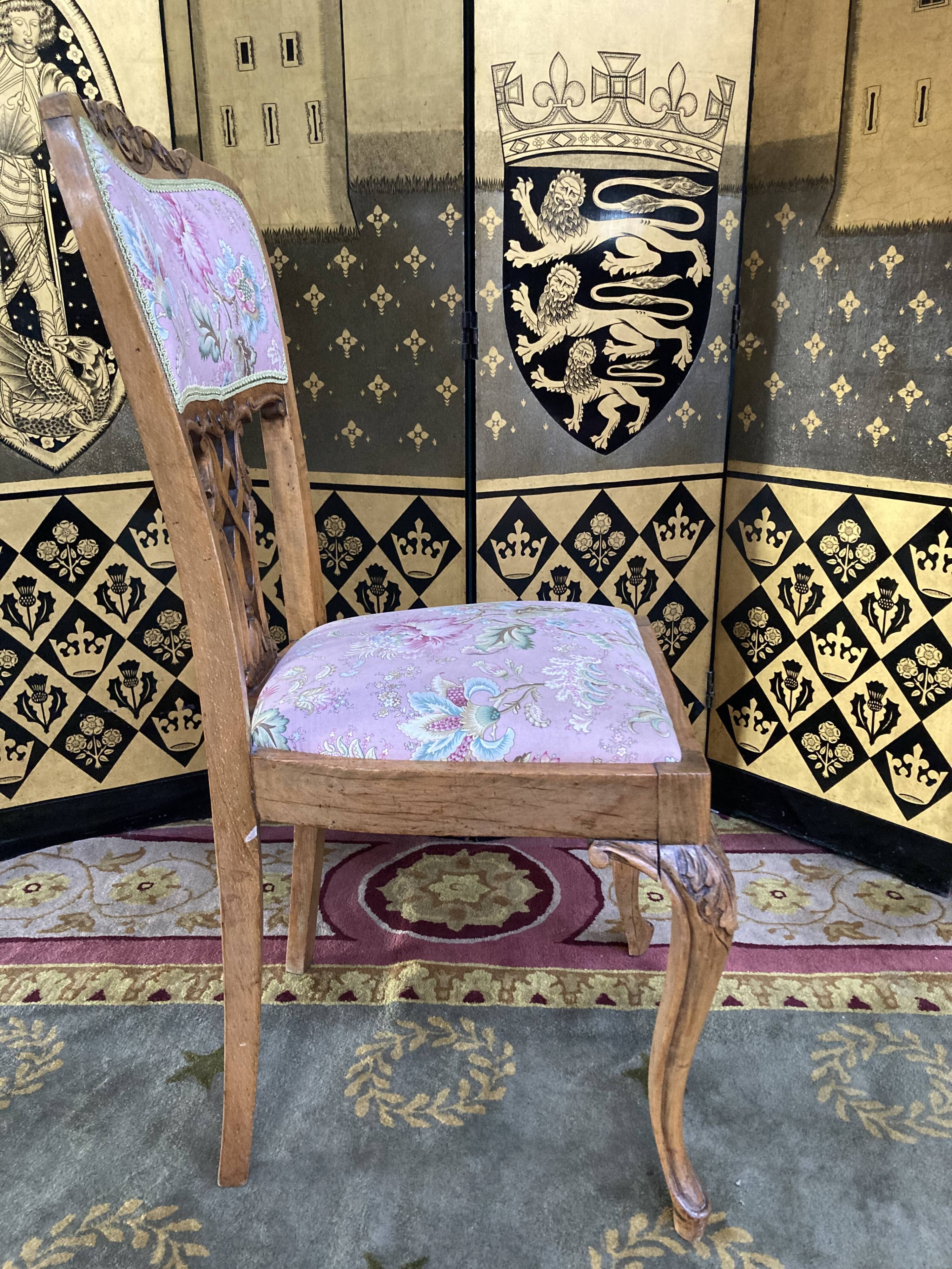 6 chaises anglaises, style louis XV