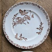 Ironstone dessert plates, poppies
