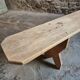Set of 2 antique French poplar benches, consoles or shelves, circa 1900.