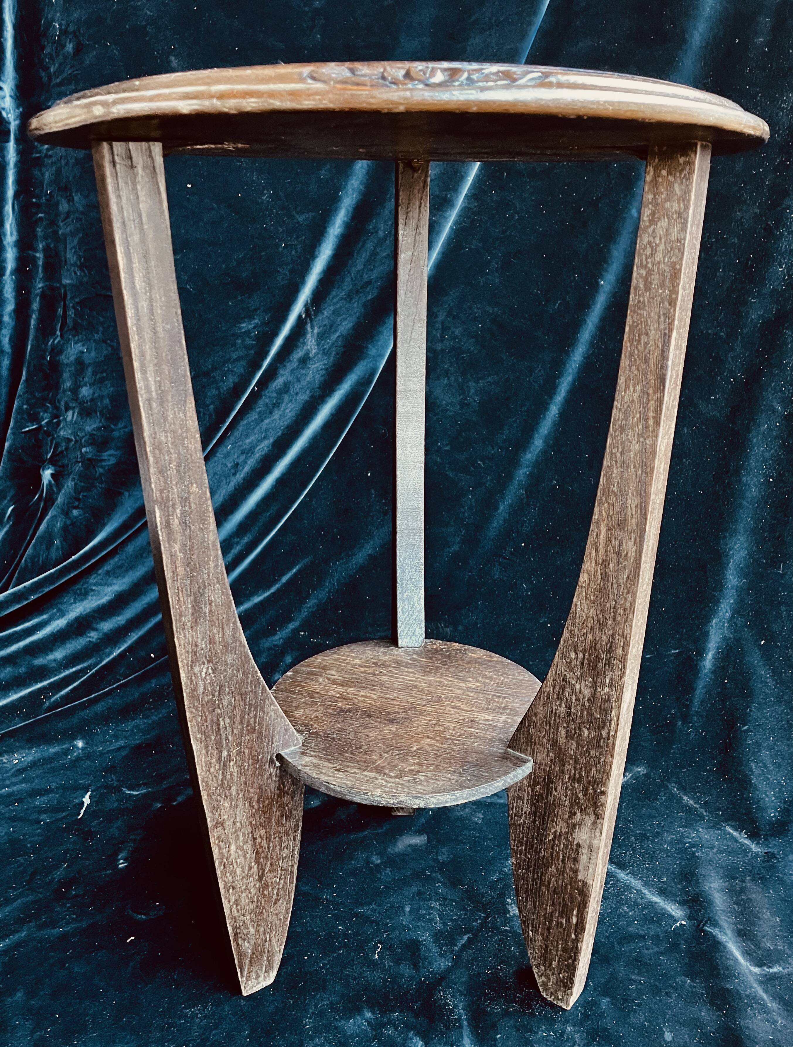 Small Art Deco pedestal table, 1960s