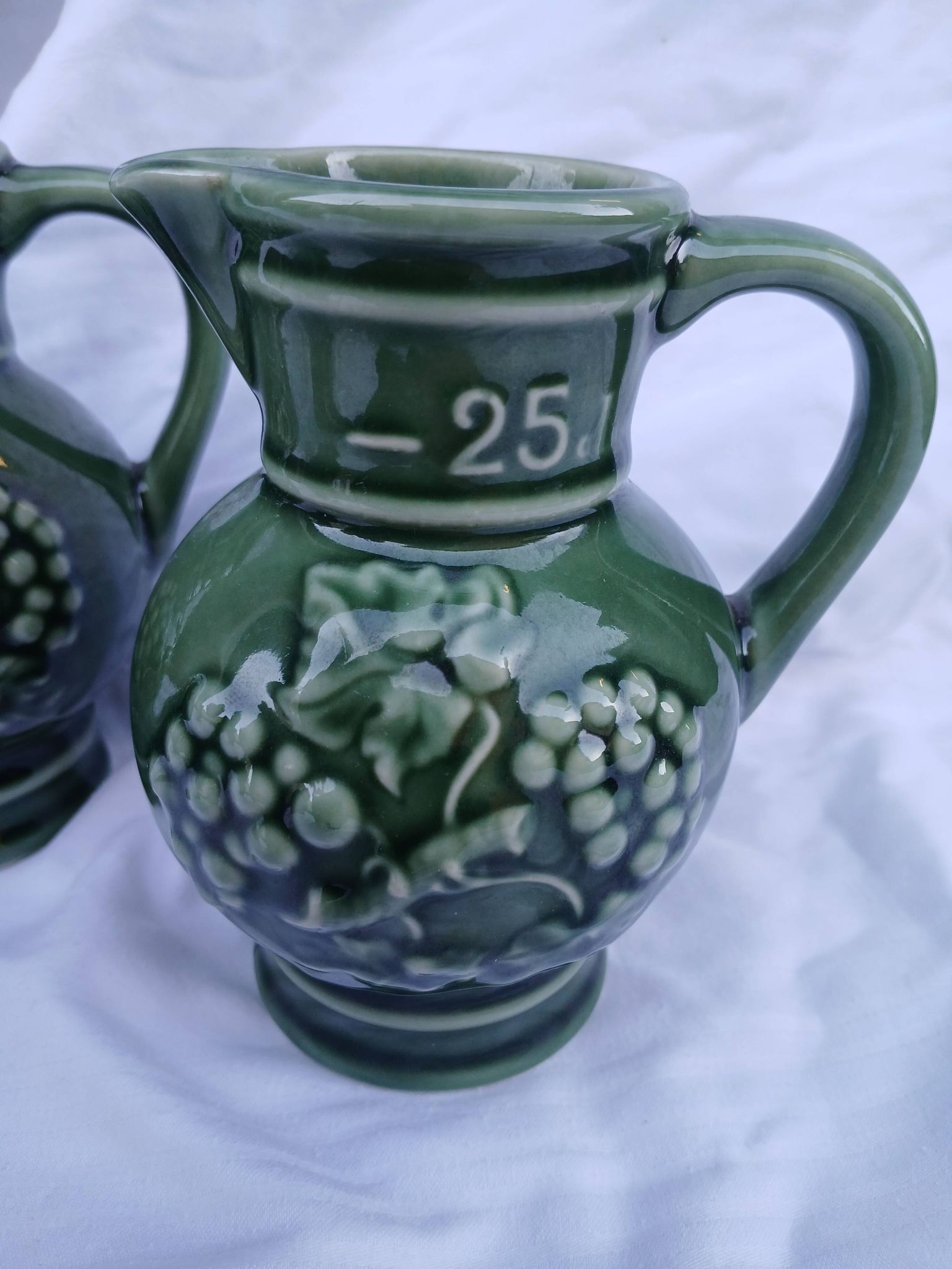 3 antique wine jugs