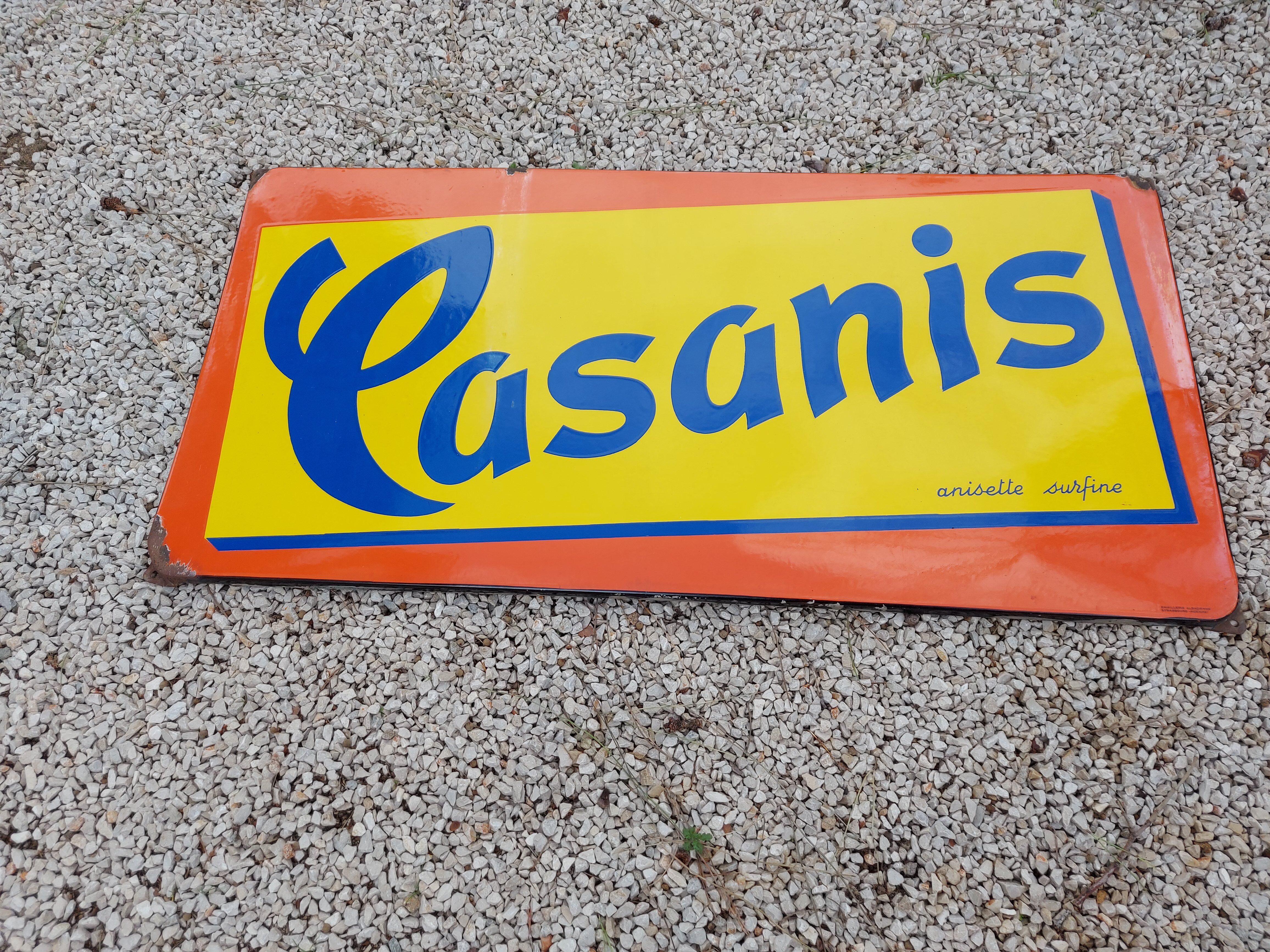 Enamel plate pastis Casa, Casanis