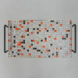 Vintage tile table with newspaper tray