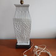 Art Deco lamp base in ceramic from around 1930 – relief floral decoration.