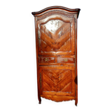 Armoire 19 ème en noyer 2 portes 2 tiroirs