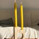 Travertine candle holder, 1970