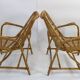 Paire de fauteuils vintage en bambou, style Bonacina
