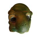 Green turtle in concrete