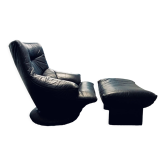 Ligne roset - armchair driver and sound ottoman 70's