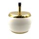 Monumental white ceramic and brass lamp base, italy 1970s