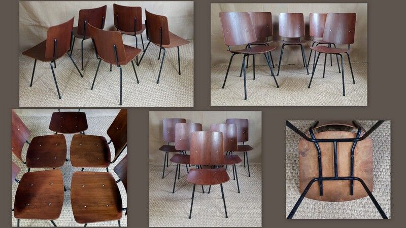 5 Baumann Bristol chairs in 60s teak